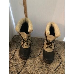 Gorpcore Mens LaCrosse Iceman Winter Duck Boots 10 Cream Black Brown